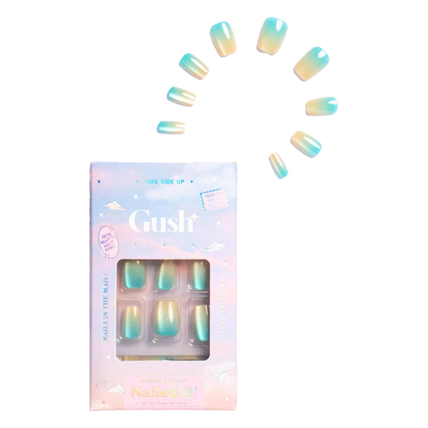 Gush Beauty Nailed It Reusable Luxury Press On Nails With Application Kit - Ocene cat eye