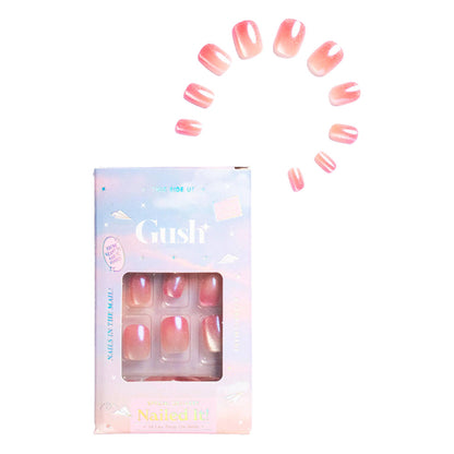 Gush Beauty Nailed It Reusable Luxury Press On Nails With Application Kit - Tangerine Crystal