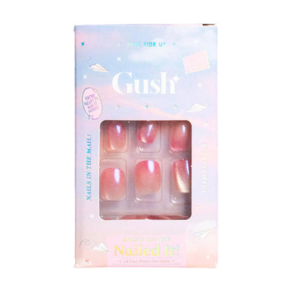 Gush Beauty Nailed It Reusable Luxury Press On Nails With Application Kit - Tangerine Crystal