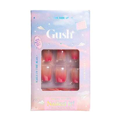 Gush Beauty Nailed It Reusable Luxury Press On Nails With Application Kit - Citrus Pop Cat Eye