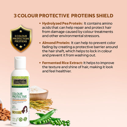 Indus Valley Color Protection Shampoo Protects Hair Color & Adds Shine