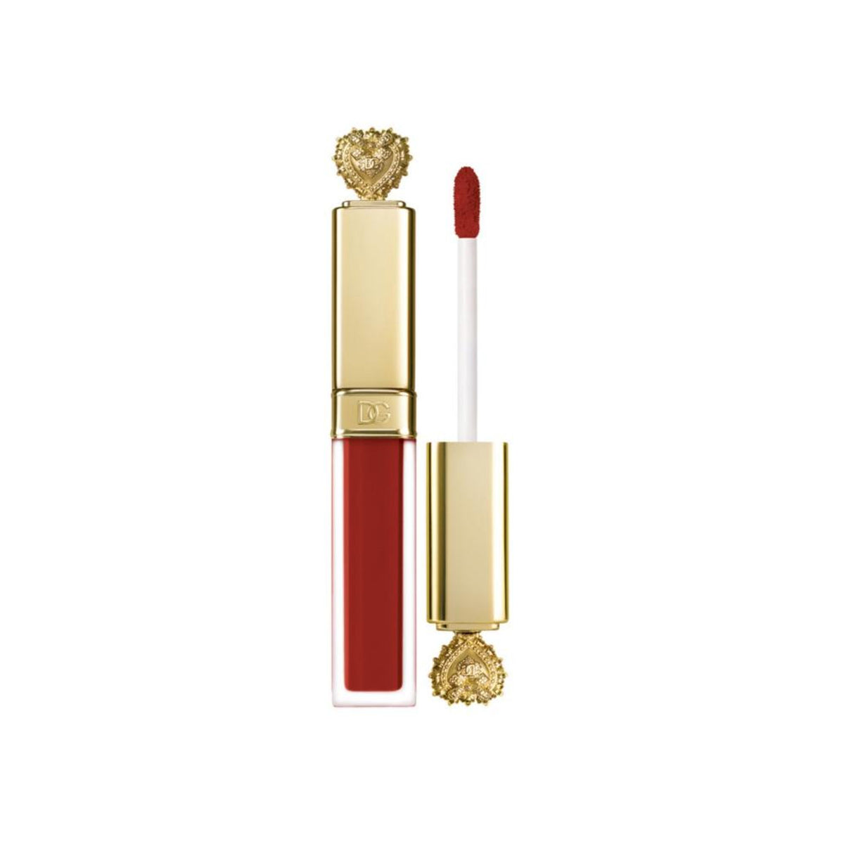 Nykaa Dolce&Gabbana Everkiss No Transfer Soft Matte Liquid Lipstick in shade 400 Pride, showing the sleek lipstick tube.