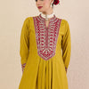 Indyancart IE Women Solid Embroidered Kurta with Pyjama