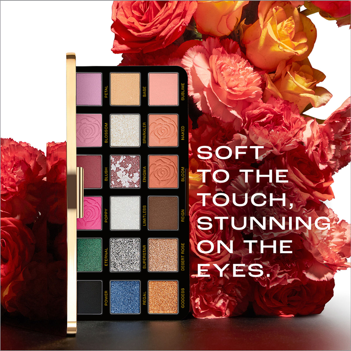 Lakme Rouge Bloom Eyeshadow Pro-Palette, 18 Shades For Infinite Looks, Infused With Rose Oil