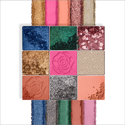 Lakme Rouge Bloom Eyeshadow Pro-Palette, 18 Shades For Infinite Looks, Infused With Rose Oil