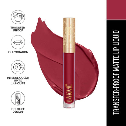 Lakme Rouge Bloom Matte Lip Liquid - Regal Rose 102