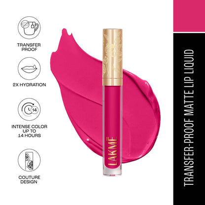 Lakme Rouge Bloom Matte Lip Liquid - Daring Dahlia 201