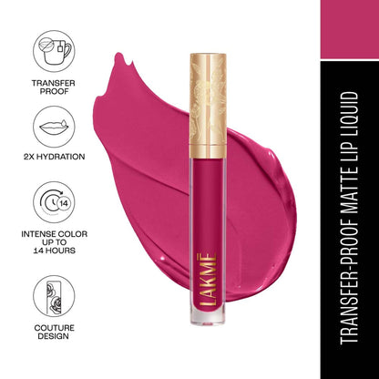 Lakme Rouge Bloom Matte Lip Liquid - Majestic Magnolia 202