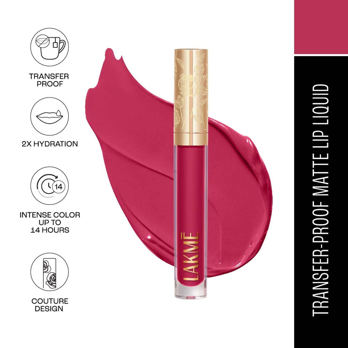 Lakme Rouge Bloom Matte Lip Liquid - Orchid Oomph 203