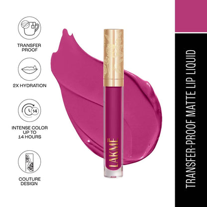 Lakme Rouge Bloom Matte Lip Liquid - Iconic Iris 501