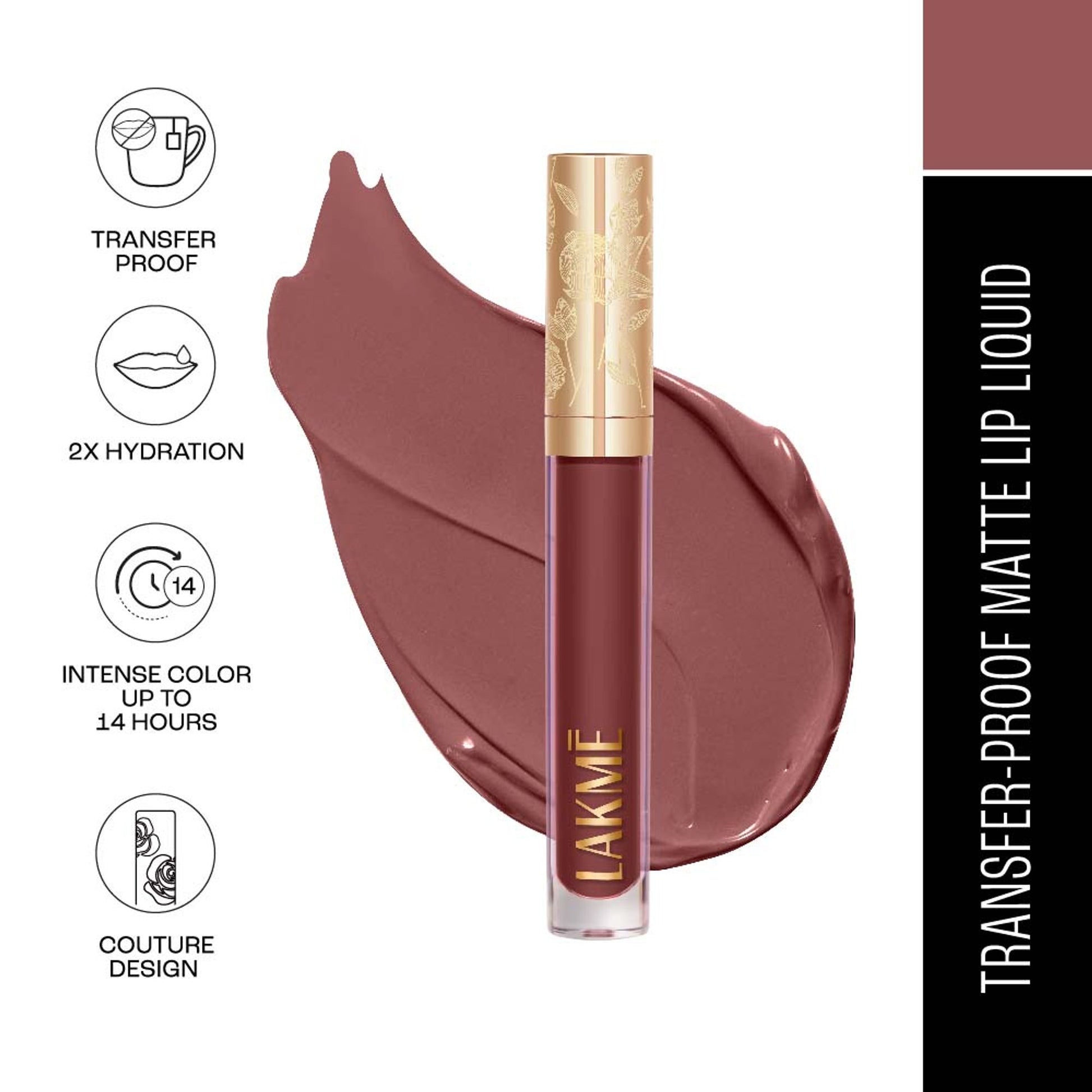Lakme Rouge Bloom Matte Lip Liquid - Cinnamon Sensation 305