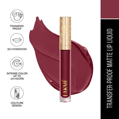 Lakme Rouge Bloom Matte Lip Liquid - Amber Aura 306