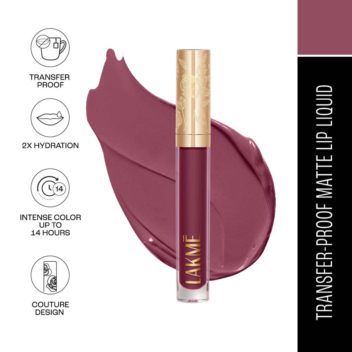 Lakme Rouge Bloom Matte Lip Liquid - Power Petal 304