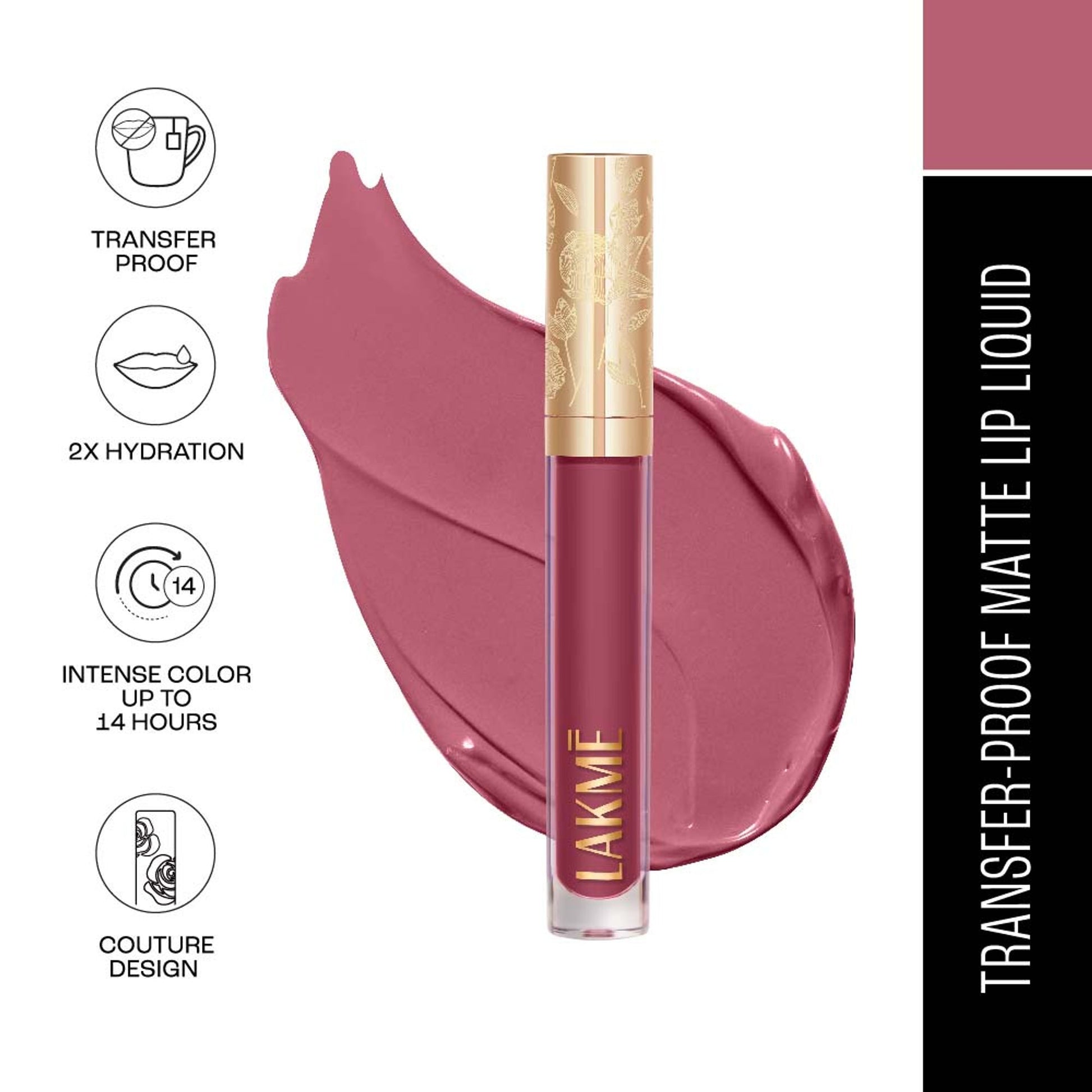 Lakme Rouge Bloom Matte Lip Liquid - Blushing Bae 204