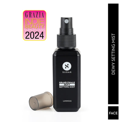 SUGAR Grand Finale Dewy 2 in 1 Setting Mist For Longlasting Makeup and Sun Protection |Paraben Free