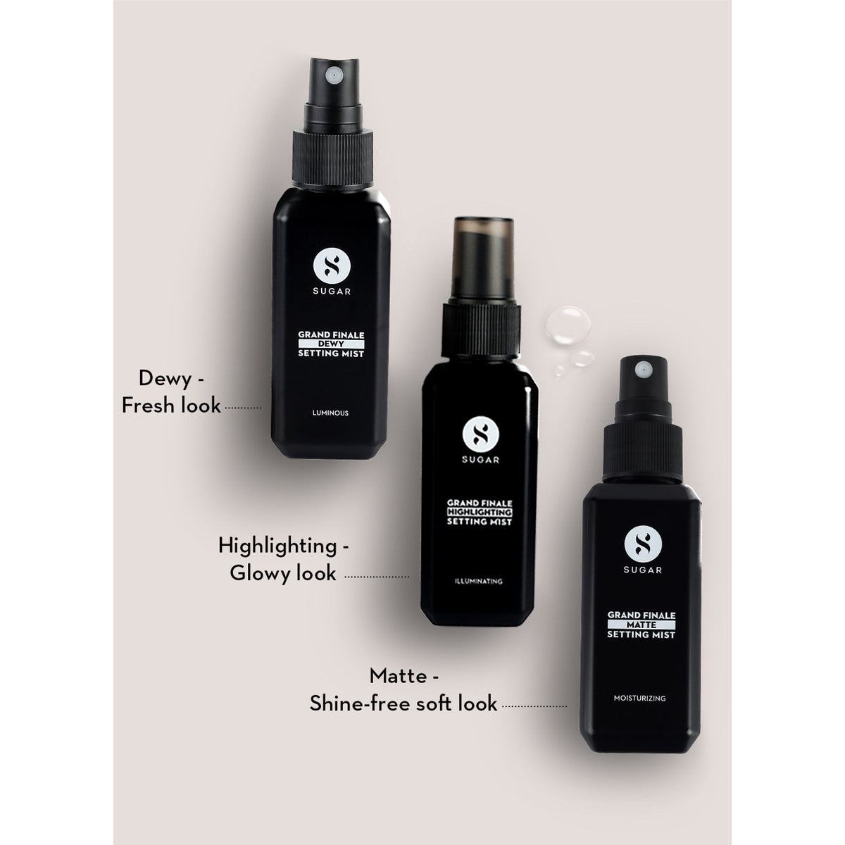 SUGAR Grand Finale Dewy 2 in 1 Setting Mist For Longlasting Makeup and Sun Protection |Paraben Free