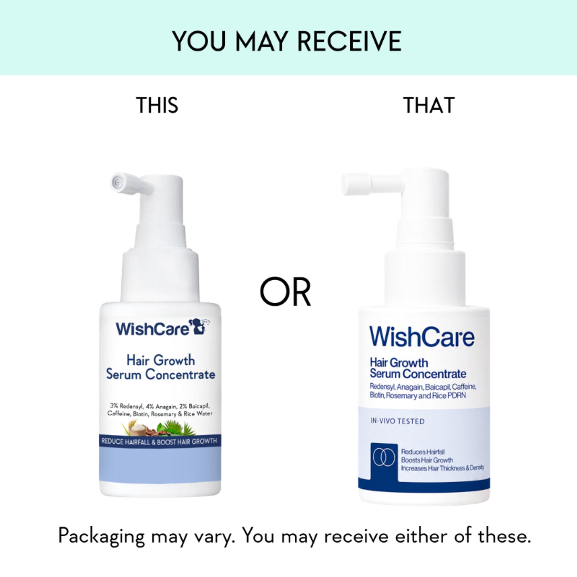 Wishcare Hair Growth Serum Concentrate with Redensyl & Rosemary - In-Vivo Tested - Controls Hairfall