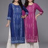 Indyancart IE Pack of 2 Ethnic Motifs Printed Kurta