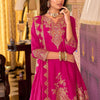 Indyancart IE Floral Embroidered Sequinned Chinon A-Line Kurta With Palazzos & Dupatta