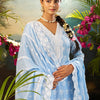 Dhiyona IE Women Ethnic Motifs Embroidered Thread Work Cotton Kurta with Trousers & Dupatta