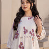 Dhiyona IE Floral Printed A-Line Sequinned Pure Cotton Kurta With Trousers