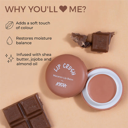 Nykaa Cosmetics Lip Crush Macaron Lip Balm - Chocolate Hazelnut 02