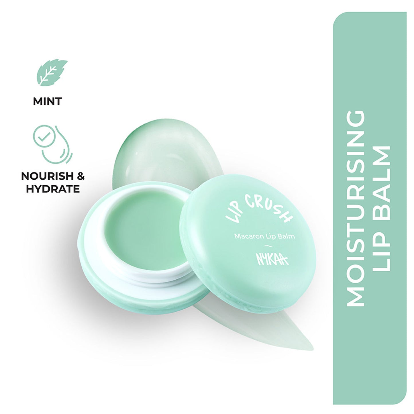 Nykaa Cosmetics Lip Crush Macaron Lip Balm - Mint 05