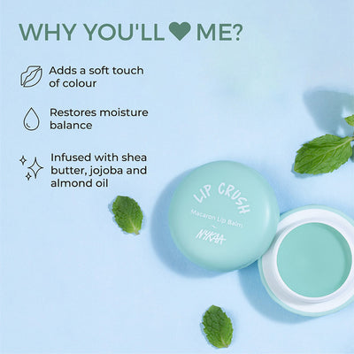 Nykaa Cosmetics Lip Crush Macaron Lip Balm - Mint 05