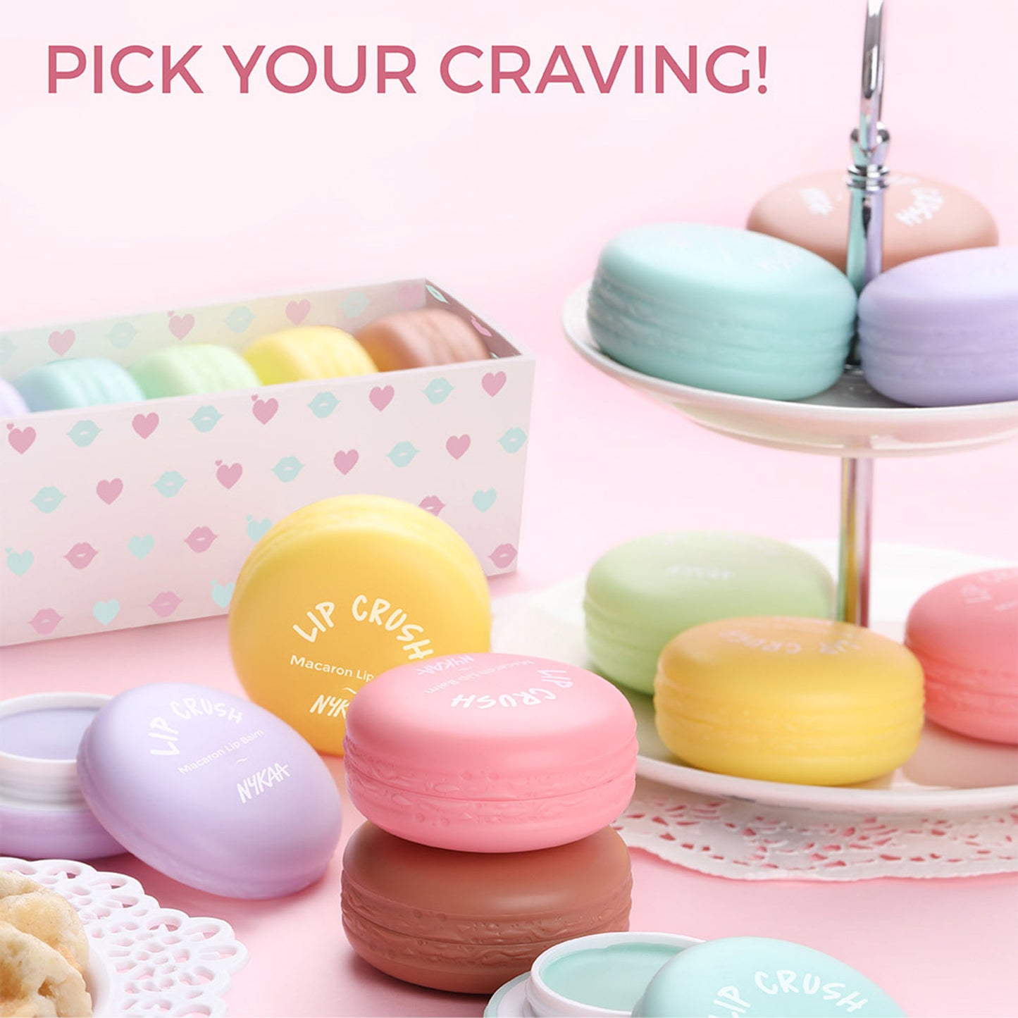 Nykaa Cosmetics Lip Crush Macaron Lip Balm - Strawberry 06