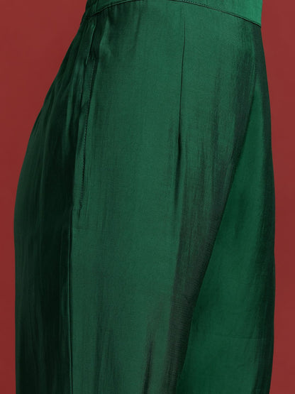 Dhiyona IE Floral Yoke Design Pleated Gotta Patti Pure Cotton Kurta Set