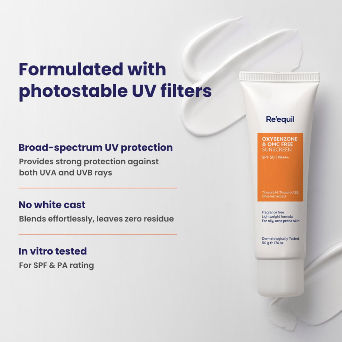 Re'equil Oxybenzone And Omc Free Sunscreen SPF 50 PA+++