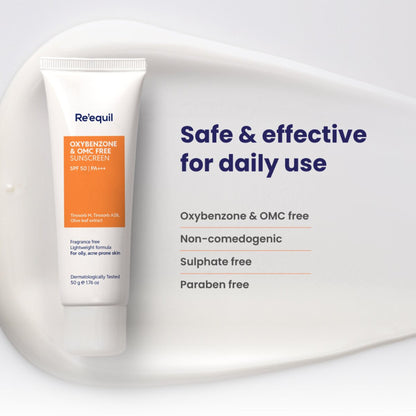 Re'equil Oxybenzone And Omc Free Sunscreen SPF 50 PA+++