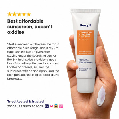 Re'equil Oxybenzone And Omc Free Sunscreen SPF 50 PA+++