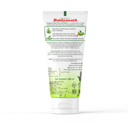 GOODCARE Ayurvedic Aloe Vera Face Wash with Cucumber gently cleanses, hydrates and fights acne