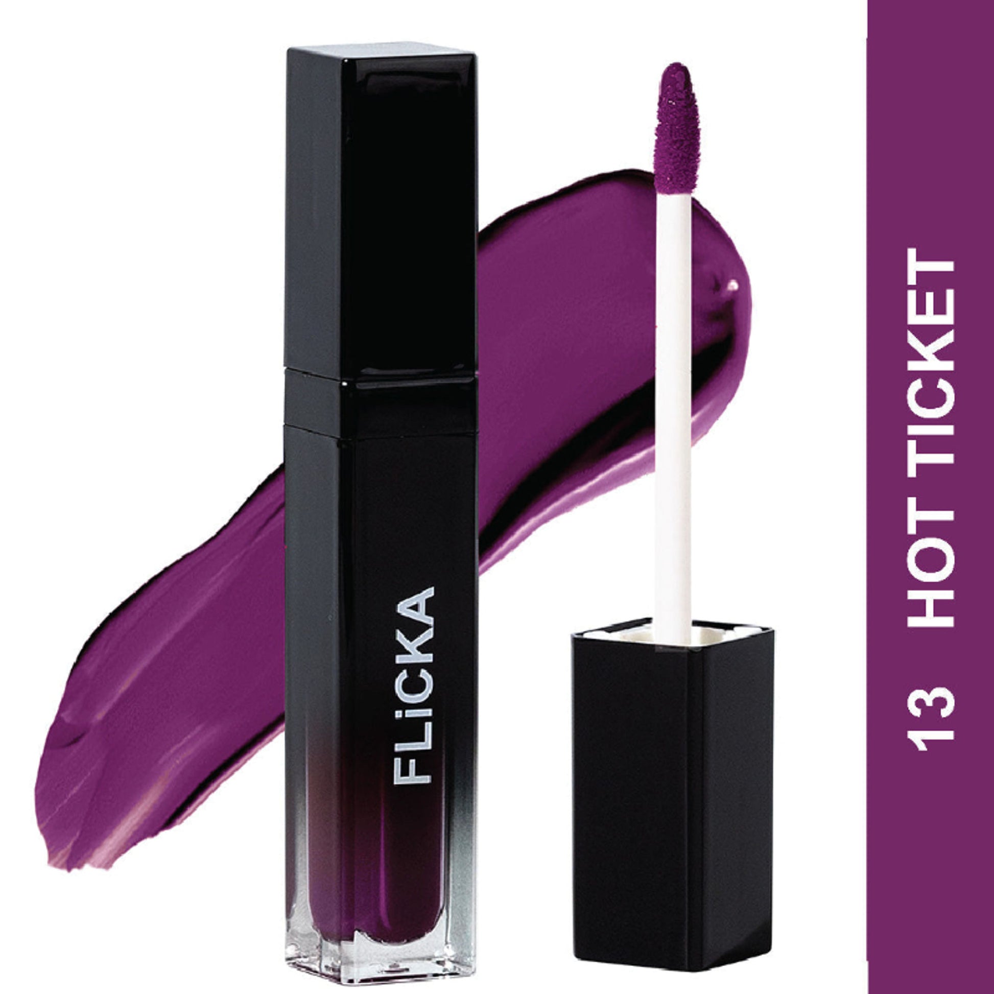 Flicka Set & Attack Liquid Lipstick Waterproof & Smudgeproof Long Lasting - 13 Hot Ticket