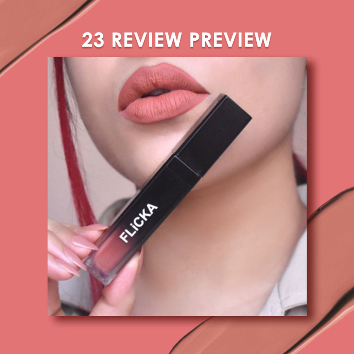FLiCKA Flicka Set with Attack Liquid Lipstick, waterproof and smudge-proof, long-lasting lipstick in a sleek tube.