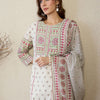Dhiyona IE Women Floral Printed Cotton Kurta with Trousers & Dupatta