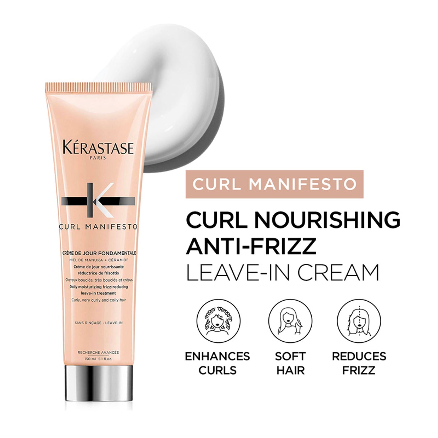 Kerastase Curl Manifesto Leave-In Cream For Curly & Wavy Hair , Defines Curls