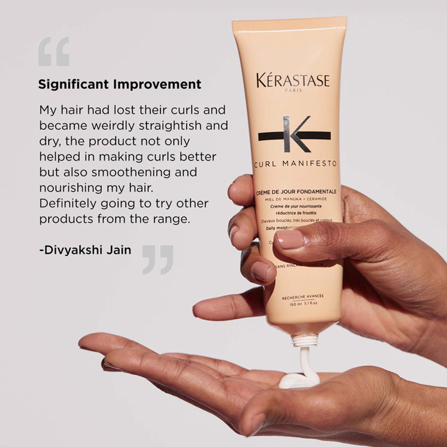 Kerastase Curl Manifesto Leave-In Cream For Curly & Wavy Hair , Defines Curls