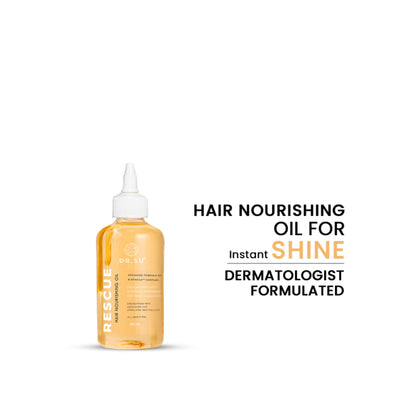 Dr. Su Rescue Hair Nourishing Oil For Instant Shine Rosemary, Peppermint, Sweet Almonds