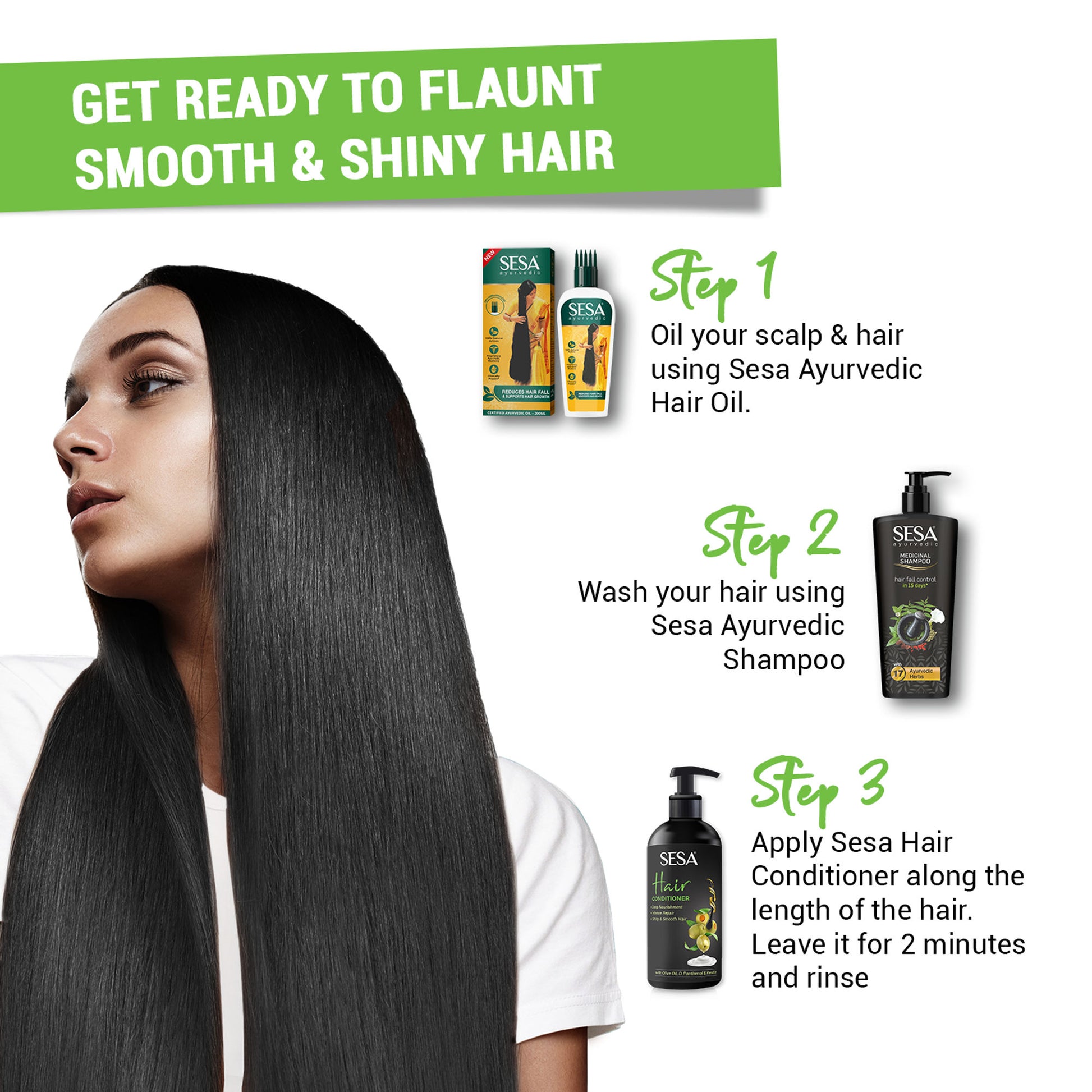 SESA Hair Conditioner For Dry Frizzy Hair Deep Nourishment For Soft Shiny Hair - 300ml