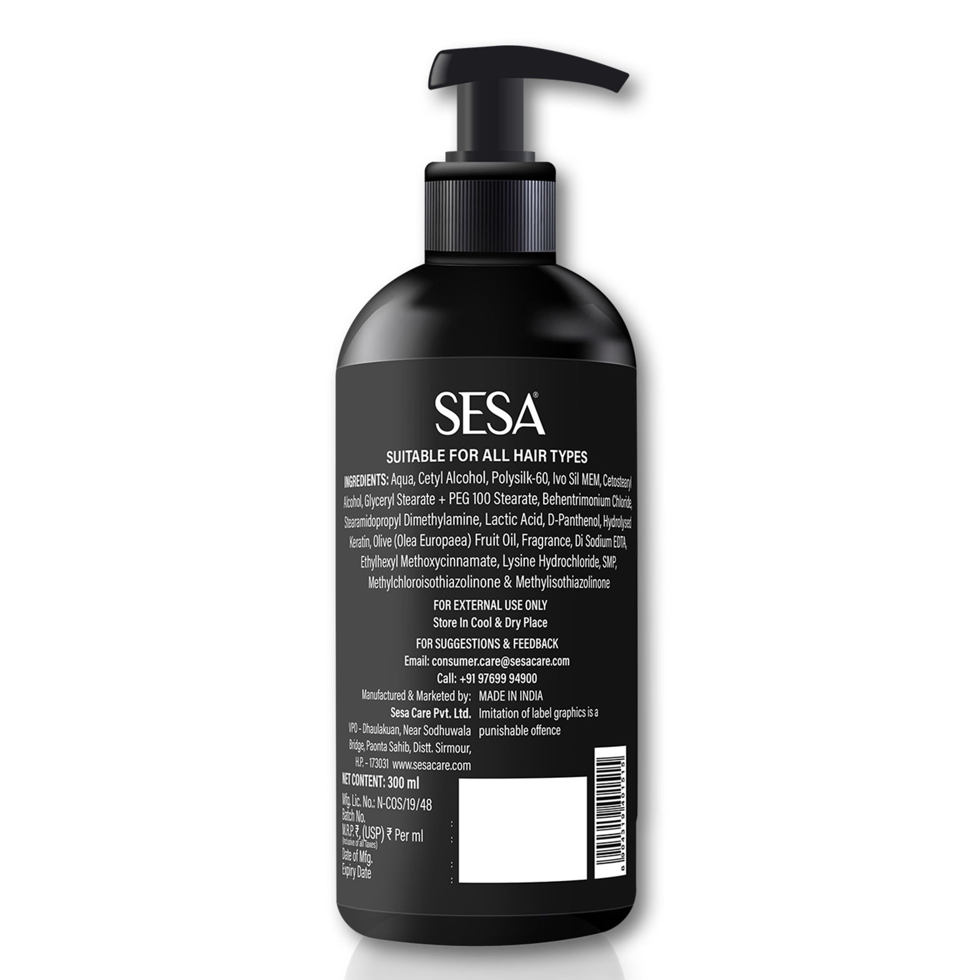 SESA Hair Conditioner For Dry Frizzy Hair Deep Nourishment For Soft Shiny Hair - 300ml