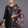 Indyancart IE Women Floral Embroidered Regular Kurta with Trousers & Dupatta