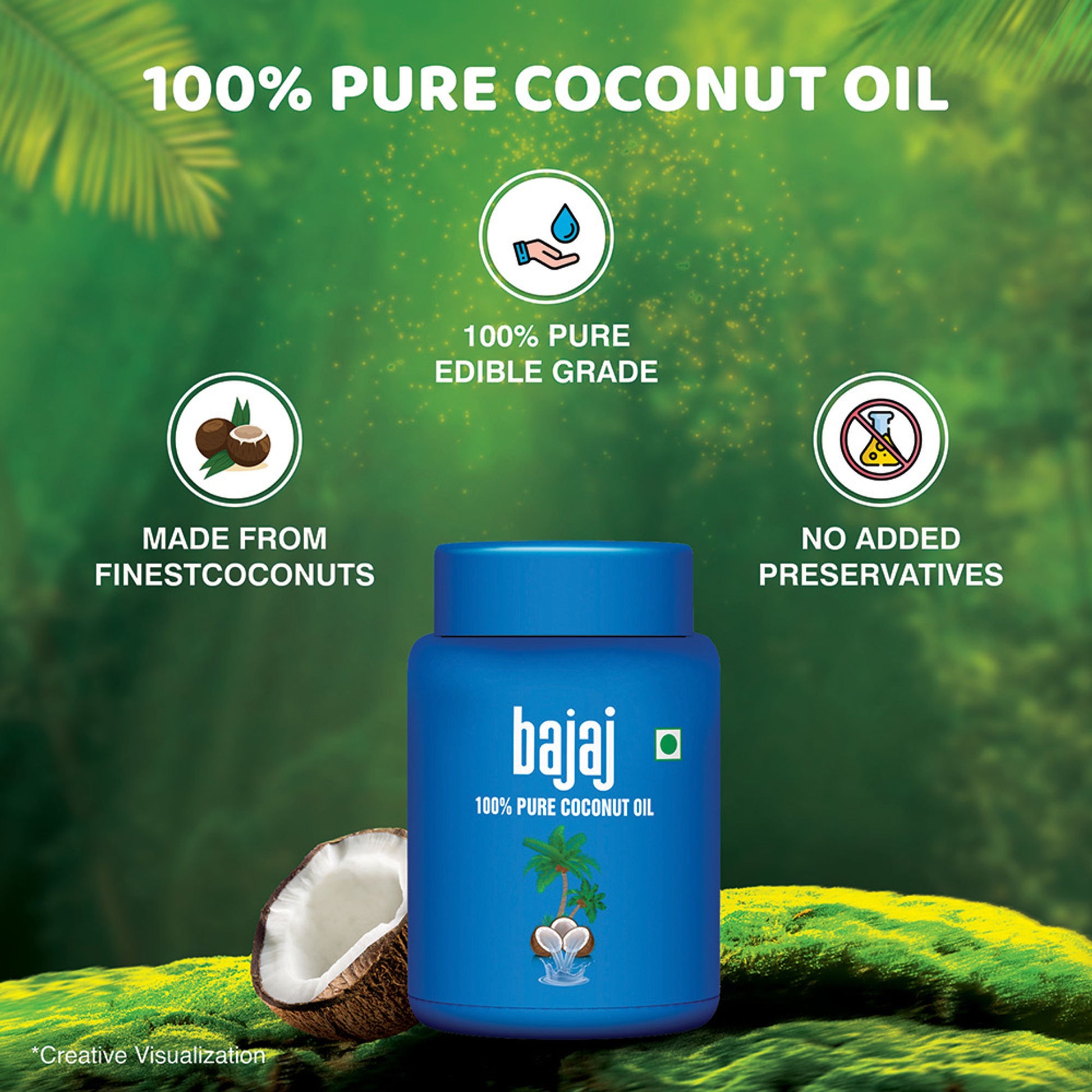Bajaj 100% Pure Coconut Hair Oil