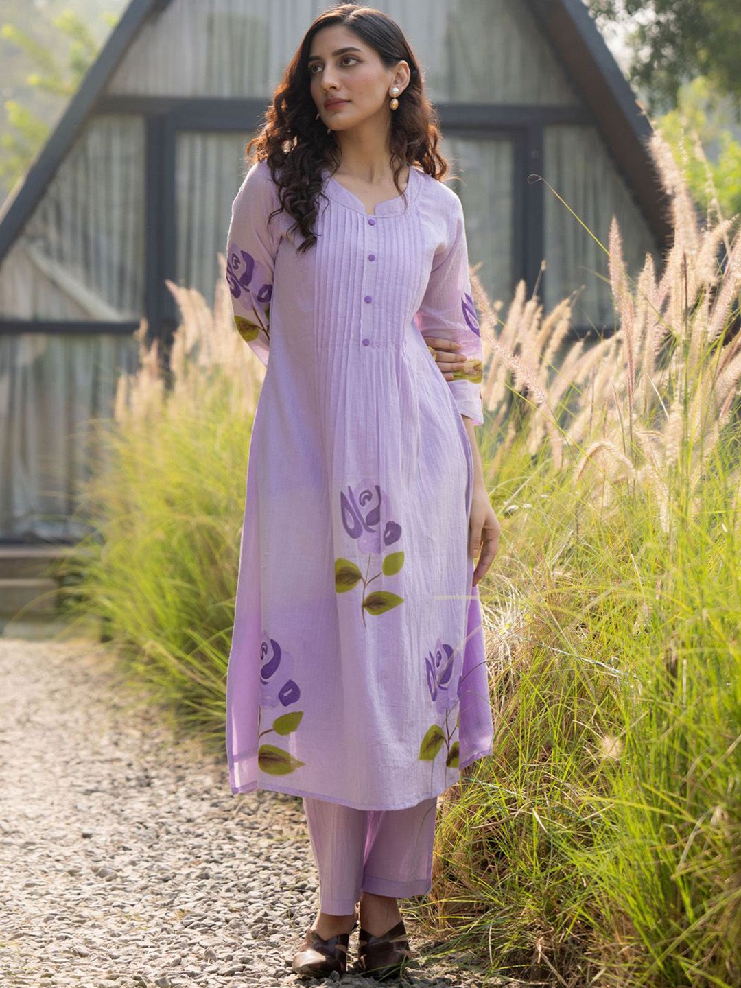 Dhiyona IE Printed Pure Cotton Kurta & Trouser Co-Ords