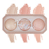 Matt look Feel The Glow Baked Shimmer Highlighter Trio Palette - 03 Super Vibes
