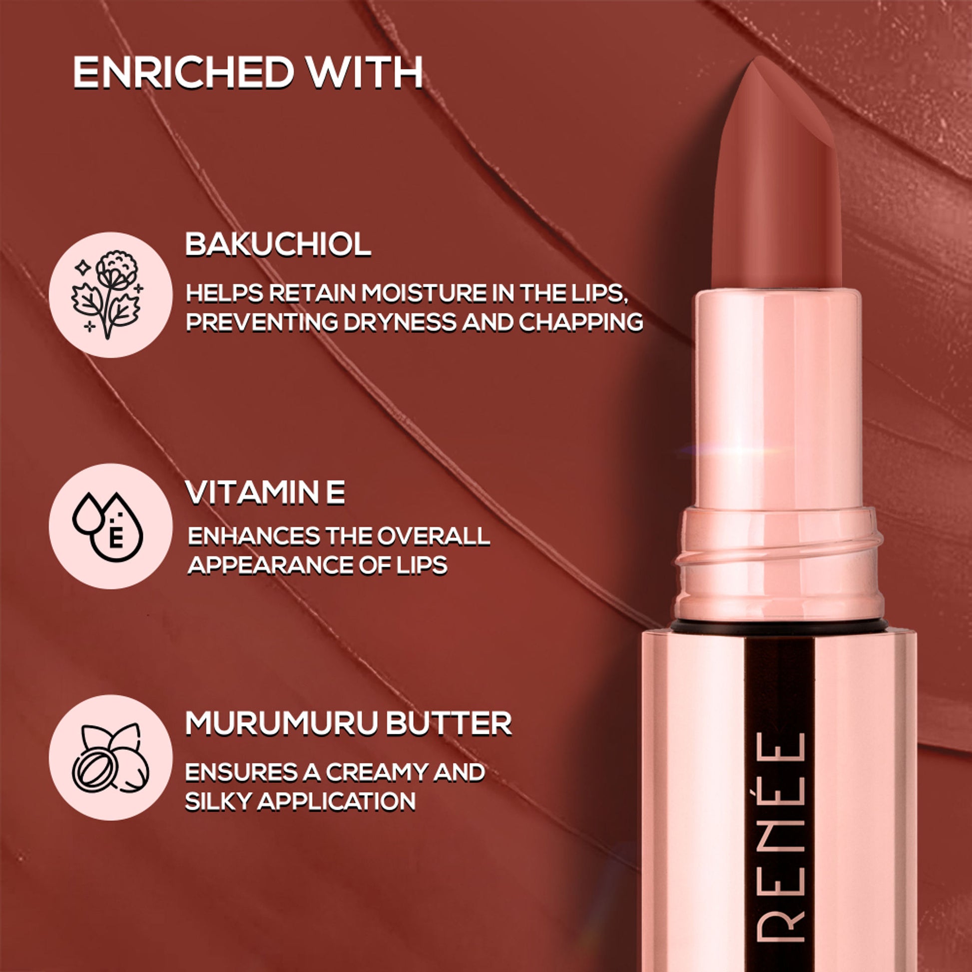 Renee Cosmetics Everstay Transfer - Proof Matte Lipstick - Nude Luxe