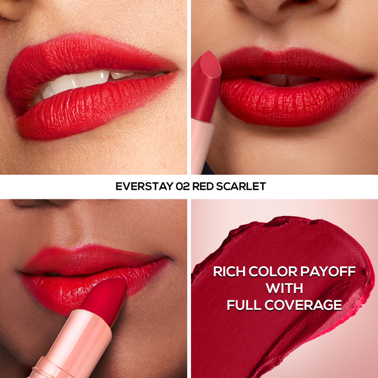 Renee Cosmetics Everstay Transfer - Proof Matte Lipstick - Red Scarlet
