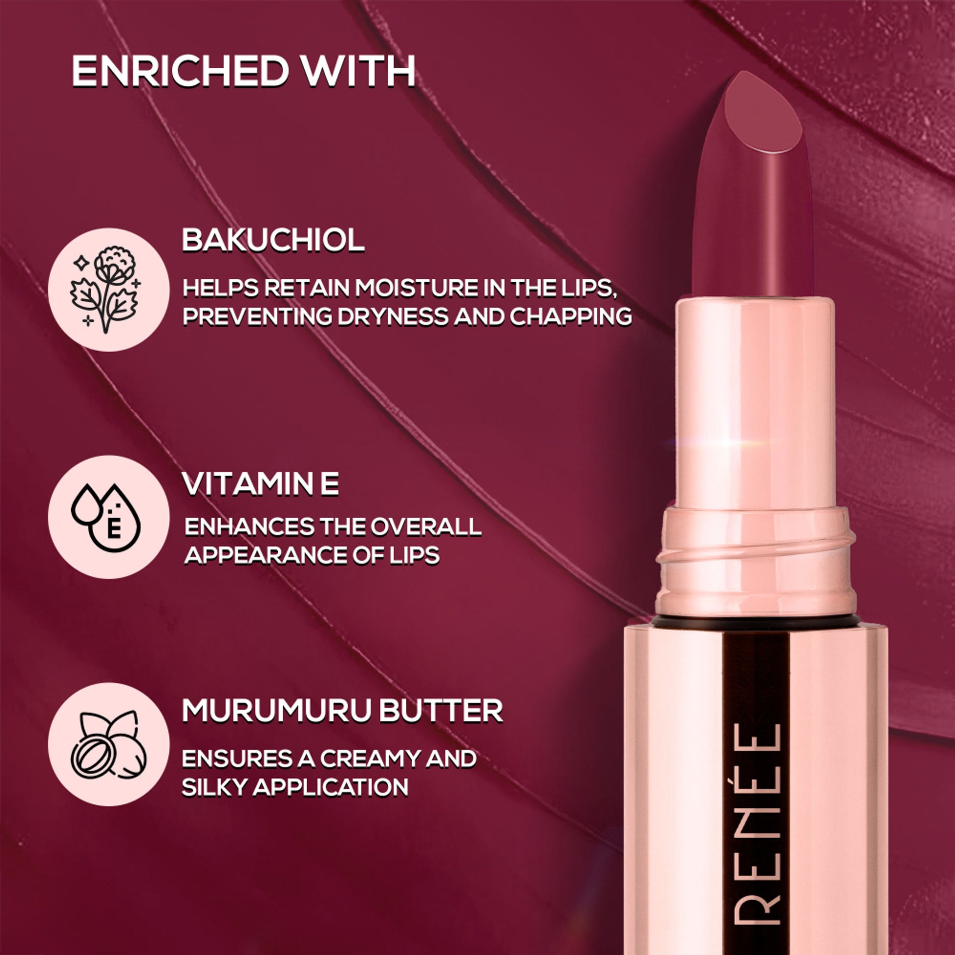 Renee Cosmetics Everstay Transfer - Proof Matte Lipstick - Mauve Muse