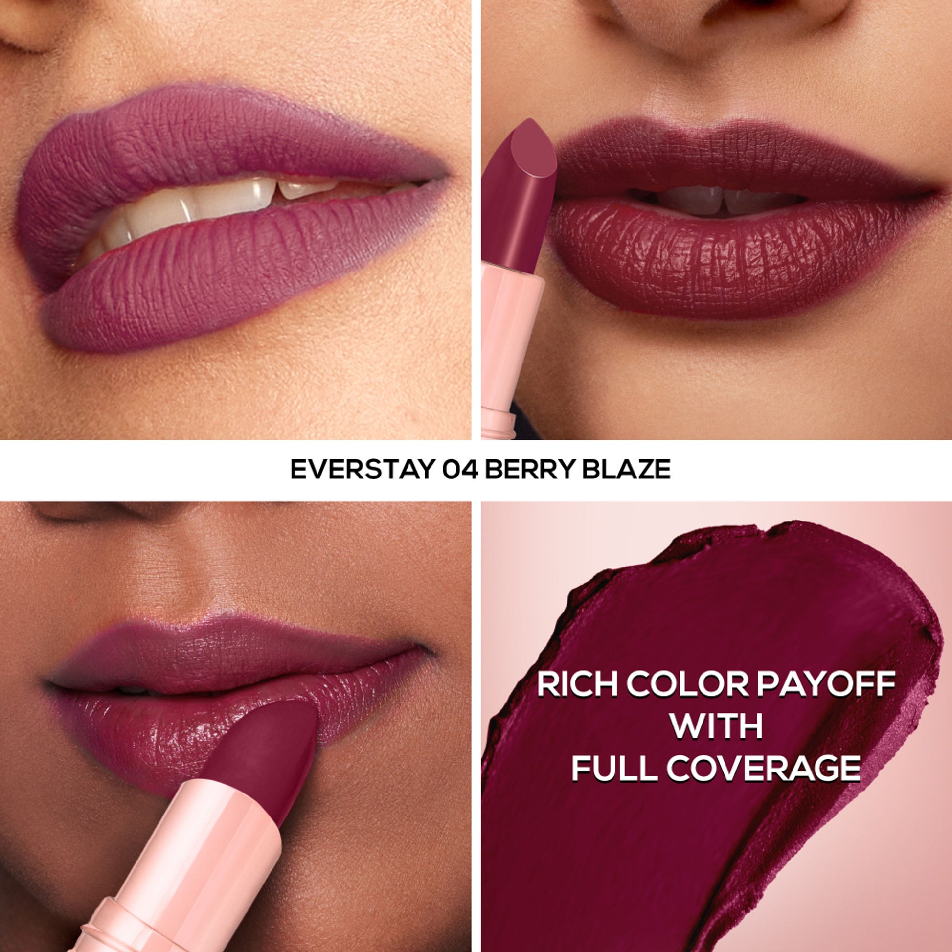Renee Cosmetics Everstay Transfer - Proof Matte Lipstick - Berry Blaze